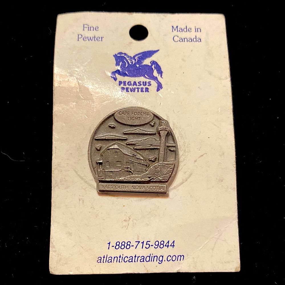 Fine Pewter Cape Forchu Light Pin Made in Canada